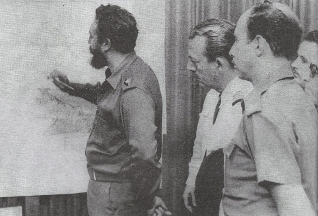 Comparece en el programa televisivo Ante la Prensa donde informa al pueblo que, tras quince días de búsqueda, se confirma la desaparición del Comandante Camilo Cienfuegos y sus compañeros de viaje. La Habana. Sitio Fidel Soldado de las Ideas