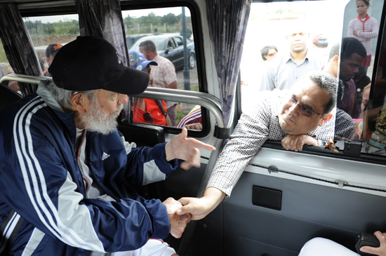 Encuentro de un grupo de venezolanos con el líder histórico de la Revolución.