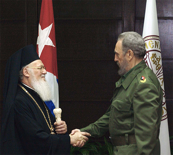 Fidel Castro Ruz junto al Patriarca Bartolomeo I Fidel Castro Ruz junto al Patriarca Bartolomeo I