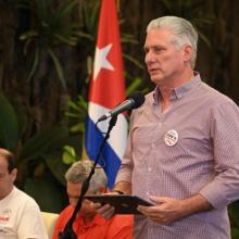 Les puedo asegurar, dijo el Jefe de Estado, que lo que hacen por nosotros está en «lo más hondo de nuestro corazón, en lo más profundo de nuestro sentimiento». Foto: Estudios Revolución