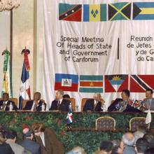 Durante la reunión especial de Jefes de Estado y de Gobierno integrantes del Cariforo, sostenida en República Dominicana.