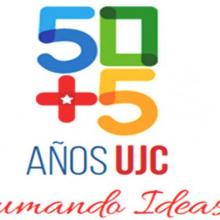 Logo alegórico al cumpleaños 55 de la Unión de Jóvenes Comunistas (UJC) y el 56 de la Organización de Pioneros "José Martí"