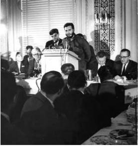 Фидель Кастро в Национальном клубе прессы, США, 1959 г.