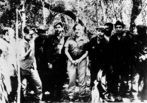 De izquierda a derecha: Urbano, Miguel, Che, Marcos, el Chino, Pachungo, Pombo, Inti y Loro.