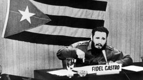 Fidel Castro durante el discurso conocido como "Palabras a los intelectuales", en la Biblioteca Nacional, el 30 de junio de 1961. Foto: Archivo del sitio Fidel Soldado de las Ideas.
