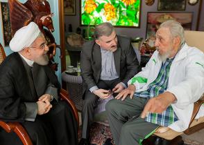 Fidel Castro y Hassan Rouhani, Presidente de la República Islámica de Irán
