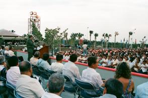 Fidel Castro en Matanzas, 10 de mayo de 1990