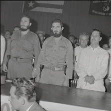 Fidel Castro y el el Ministro del Trabajo Augusto Martínez Sánchez