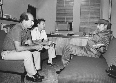 Visita de Fidel al periódico Trabajadores